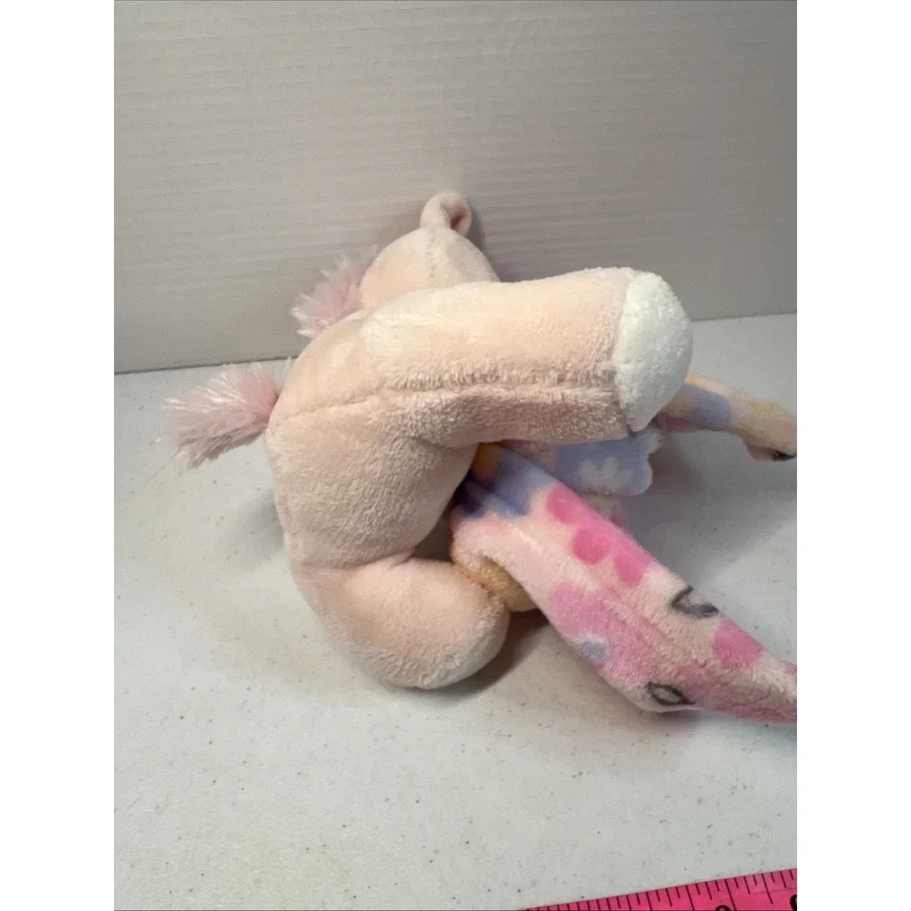 Little Beginnings Baby Unicorn Pink Floral Lovey Security Blanket Plush